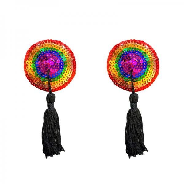 Reversible Rainbow Burlesque Pasties for All Occasions Neva Nude