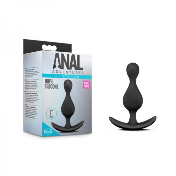 Anal Adventures Platinum Wave Plug Black Blush Novelties