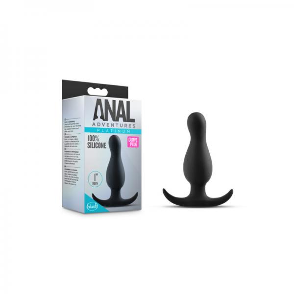 Anal Adventure Platinum Curve Plug Black Blush Novelties