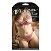 Satin Tie Front Top & Side Tie Panty Set for Vixen Girls Fantasy Lingerie