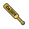 BDSM Daddy Paddle Enamel Lapel Pin Wood Rocket LLC