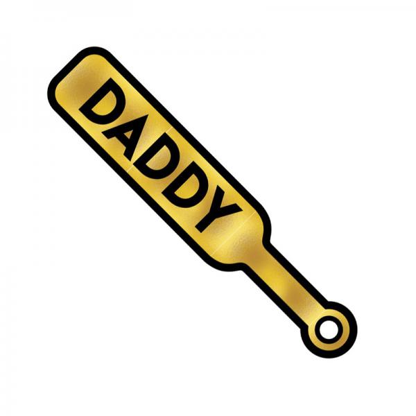 BDSM Daddy Paddle Enamel Lapel Pin Wood Rocket LLC