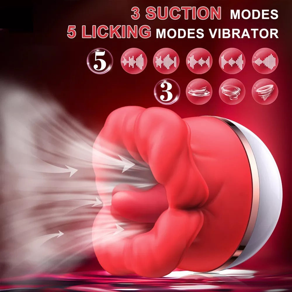 Full Automatic Tongue Sucking And Mouth Filling Female Masturbator Massager Rechargeable Fun Toy Vibrator Silicone - Random Unicorn