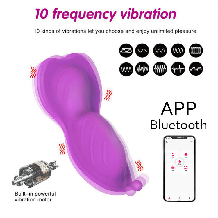 Remote Wear APP Wave Of Flowers Wireless Remote Control Couples With Powerful Vibration Massage Erotic Sex Jumpers - Random Unicorn