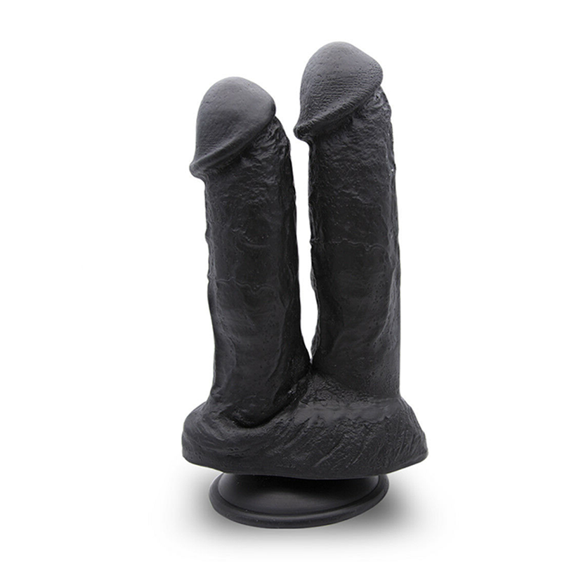 Wearing double-headed penis with huge dildo anal plug unisex - Random Unicorn