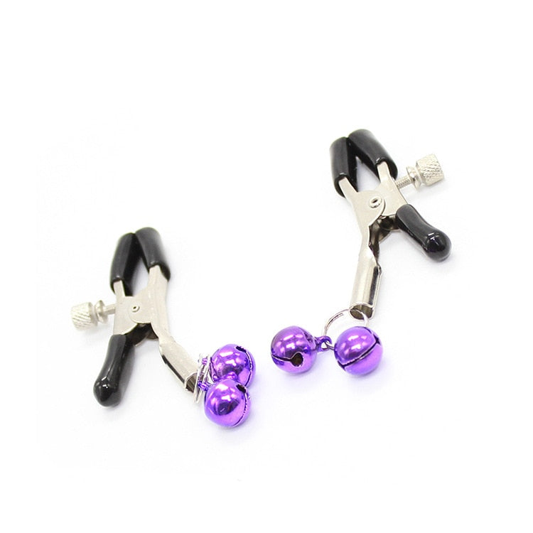 1Pair Sexy Nipple Clamp Female Breast Bdsm Small Bell Toys Sexy Products Exotic Accessories - Random Unicorn