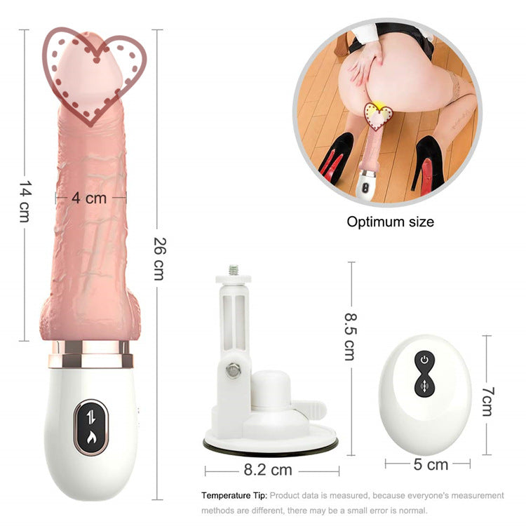 Fire Whirlwind Gun Machine Simulation Phallus Heating Telescopic Gun Machine Female Masturbation Vibration Av Stick Wireless Remote Control Gun Machine - Random Unicorn