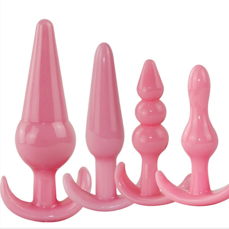 Posterior silicone anal plug, anal bead string, beginner's advanced extreme pleasure, female masturbation equipment, sexual adult products - Random Unicorn