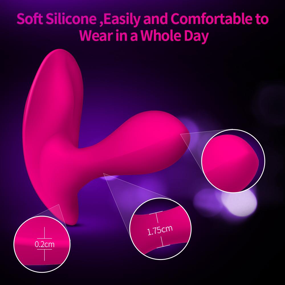 LETEN Wireless Remote Control Vibrator G-spot Wear Dildo 10 Mode Strapless Toys - Random Unicorn