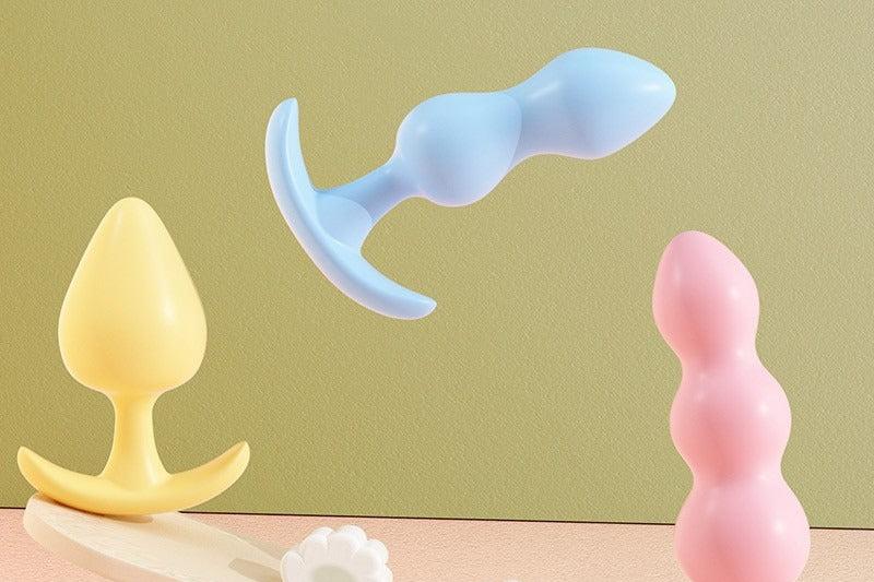 Posterior silicone anal plug, anal bead string, beginner's advanced extreme pleasure, female masturbation equipment, sexual adult products - Random Unicorn