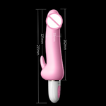 LETEN 3 Motor Pulse Dildo Vibrator Intelligent Heating Rechargeable Erotic Vibrator - Random Unicorn