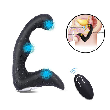 Remote Control 9 Speed Prostate Massager USB Charging Strapon For Men Anal Vibrator Sex Toys For Men Women adult Plugs Products - Random Unicorn