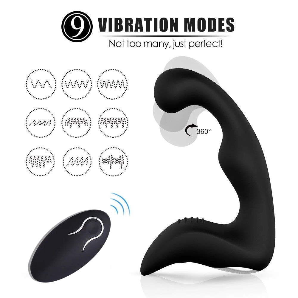 Remote Control 9 Speed Prostate Massager USB Charging Strapon For Men Anal Vibrator Sex Toys For Men Women adult Plugs Products - Random Unicorn