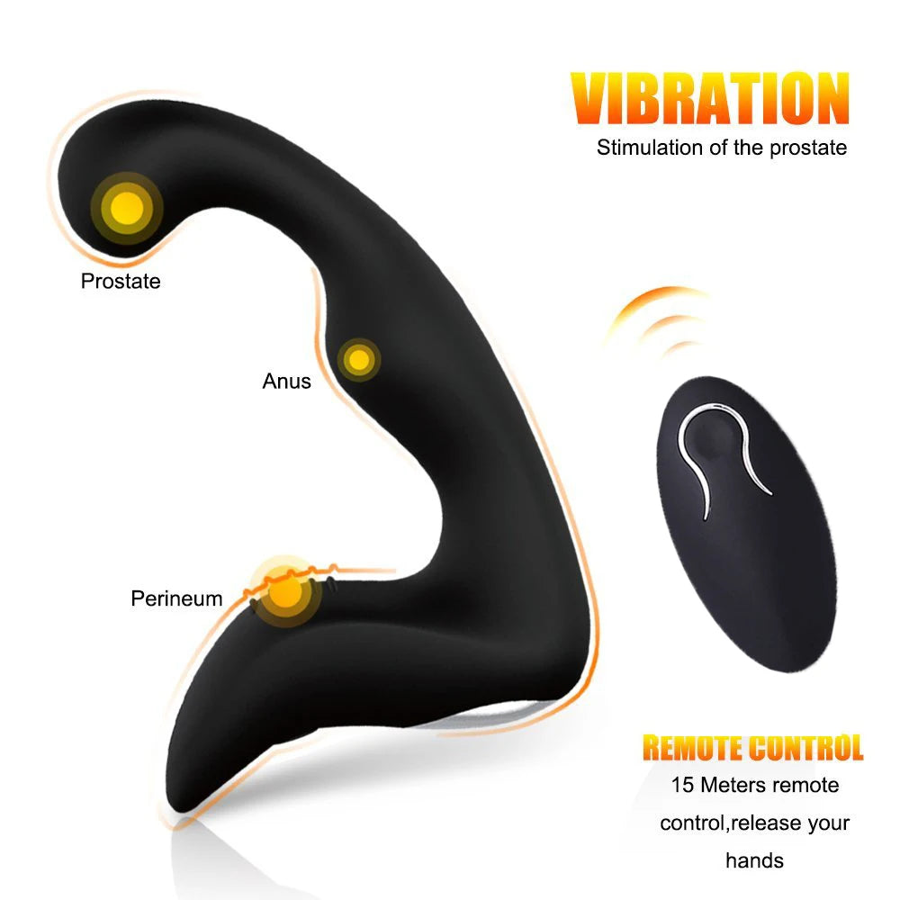 Remote Control 9 Speed Prostate Massager USB Charging Strapon For Men Anal Vibrator Sex Toys For Men Women adult Plugs Products - Random Unicorn