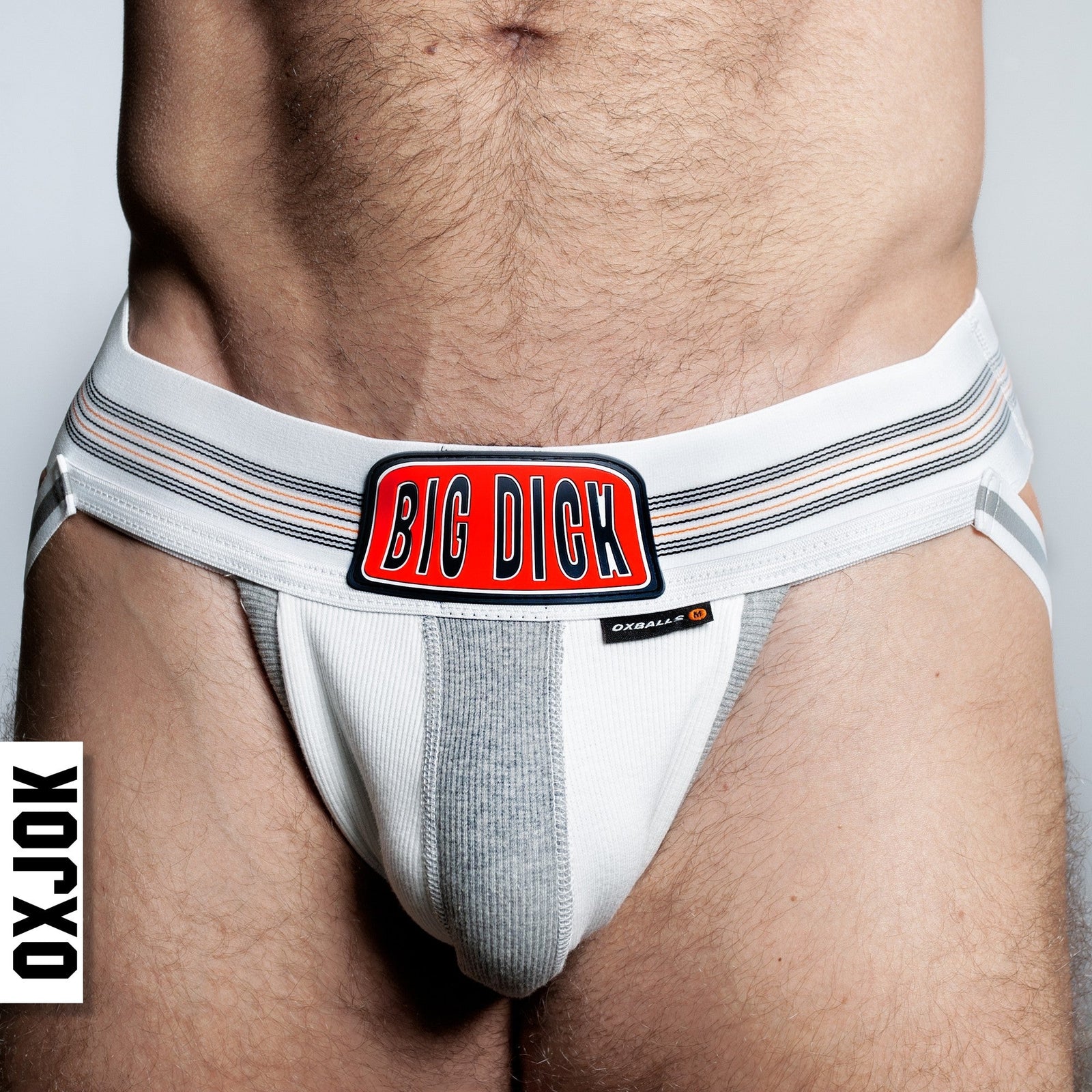 BULGER, the big pouch jock, WHITE SNOW, MEDIUM OXBALLS