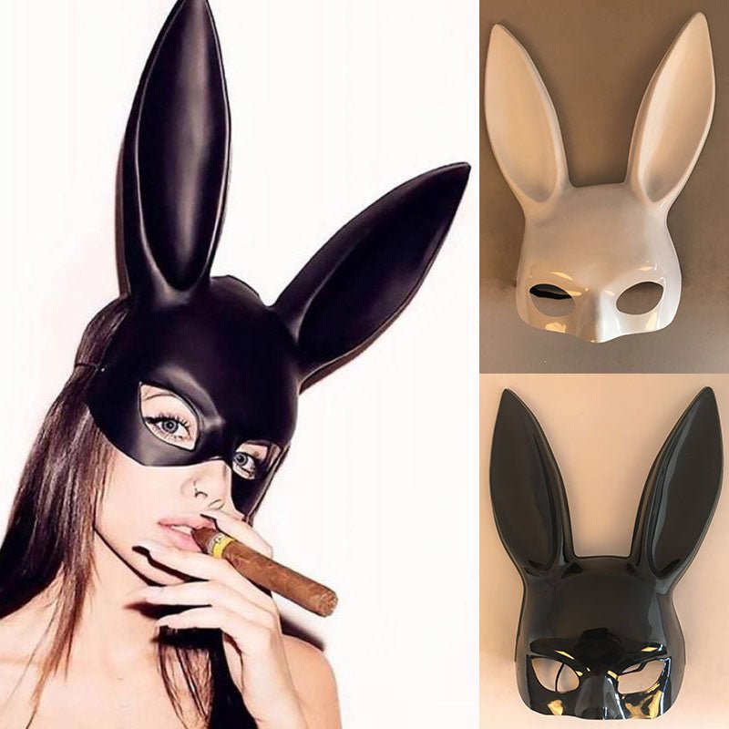 1Pc Halloween Laides Bunny Mask Party Bar Nightclub Costume Rabbit Ears Mask Festival Party Hairband Costume - Random Unicorn