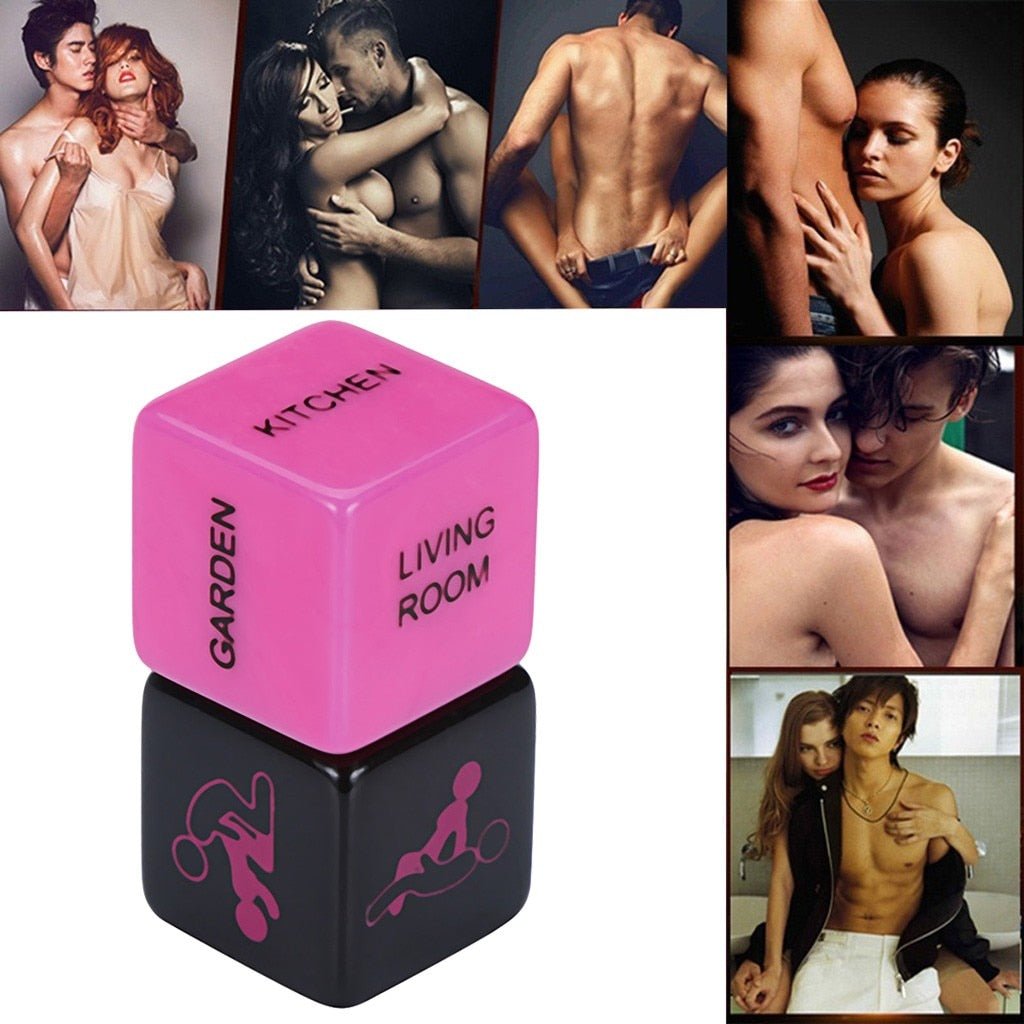 2Pcs Sides Love Posture Sex Couple Dice Fetish Sextoys Sexy Romance Erotic Craps Toy Sex Products sex toys for couples Y10.15 - Random Unicorn