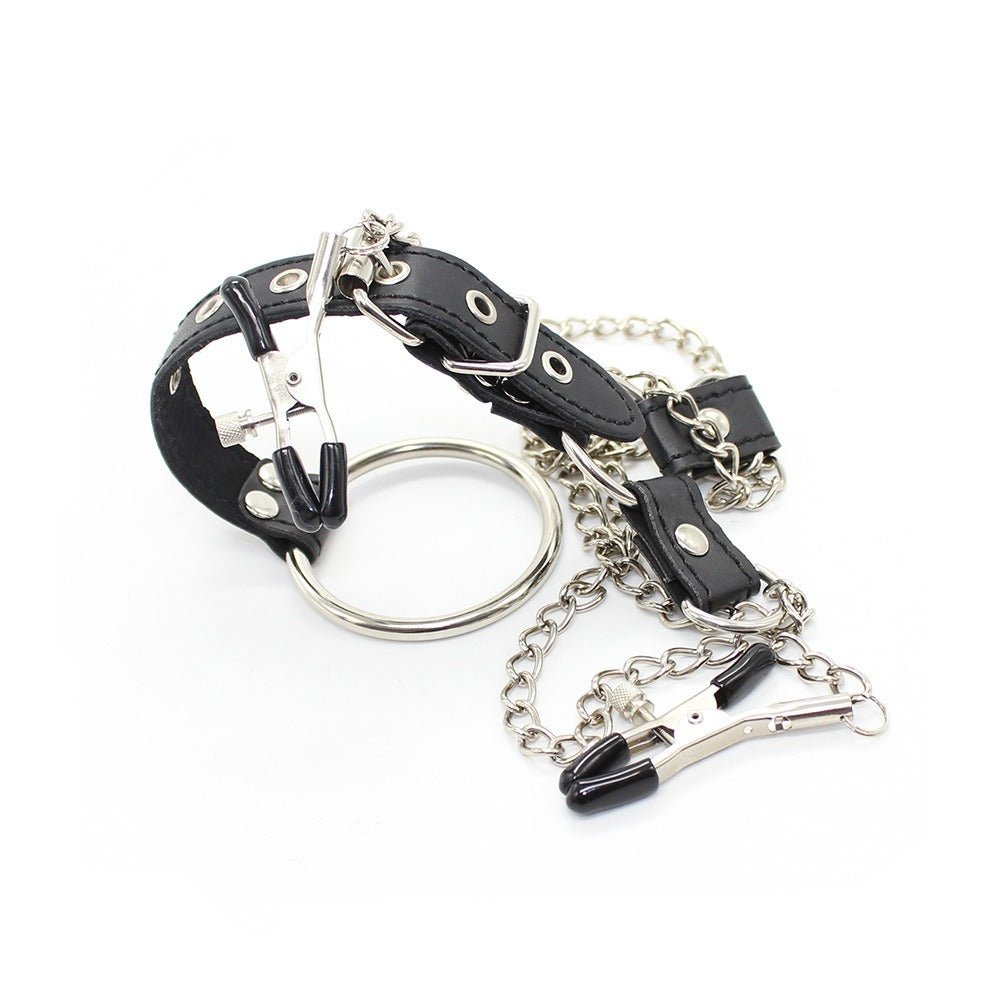 Adult Sex Products Chain Milk Clip JJ Ring Men's Binding Training Props - Random Unicorn