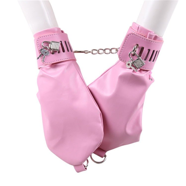 Adult Sex Toys Pink Multi-Function Dog Paw Handcuffs Shackles Binding Gloves - Random Unicorn