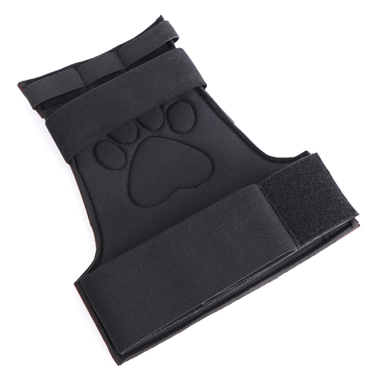 Adult Supplies Wrist Cuffs Men's Bar Props Tie Hands Love Bear Paw Cover Black PU Leather - Random Unicorn