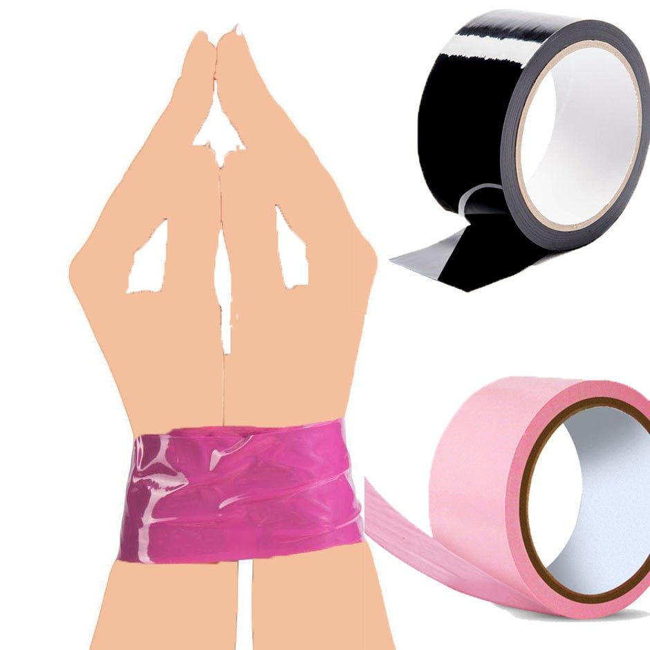 BDSM Fetish rope Bondage Tape slave sex toys provocative alternative tied Self-adhesive tape blindfolds role play harness body - Random Unicorn