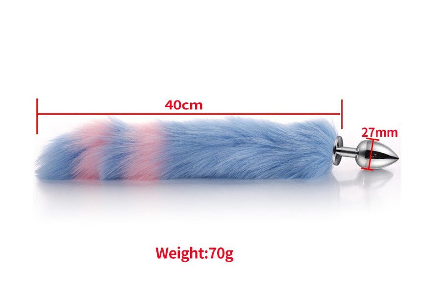 Erotic Ear Hairpin Posterior Anal Plugs Female Apparatus Sex Toys SM Metal Erotic Set Fox Tail 4 Pcs Set - Random Unicorn