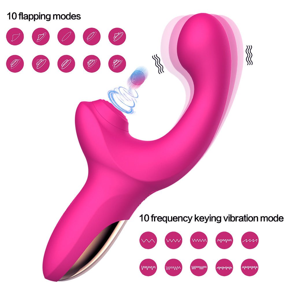 Female Sex Toys Charging G-spot Sucking Flapping Pulling Finger Vibrating Massage Stick, Female Masturbation Vibrator - Random Unicorn