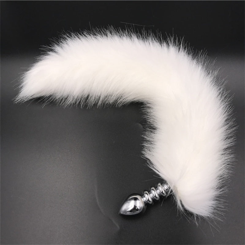 Fox Tail Anal Plug Flirt Sexy Toy Stainless Steel Butt Plug Anus Plug for Women Adult Games Slave Role Play - Random Unicorn