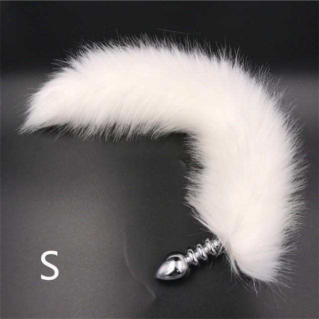 Fox Tail Anal Plug Flirt Sexy Toy Stainless Steel Butt Plug Anus Plug for Women Adult Games Slave Role Play - Random Unicorn