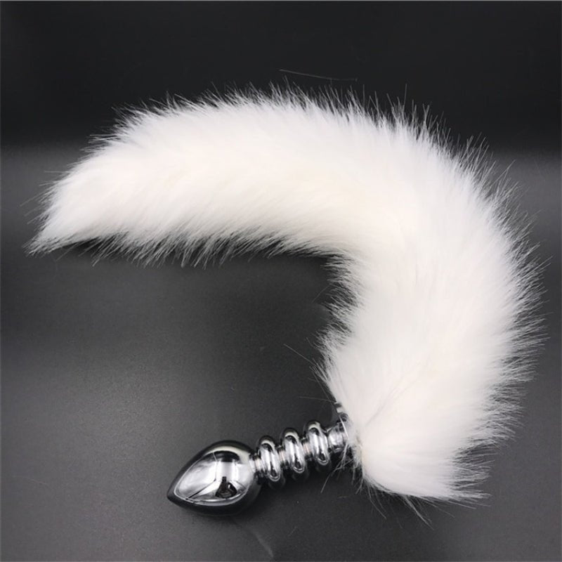 Fox Tail Anal Plug Flirt Sexy Toy Stainless Steel Butt Plug Anus Plug for Women Adult Games Slave Role Play - Random Unicorn