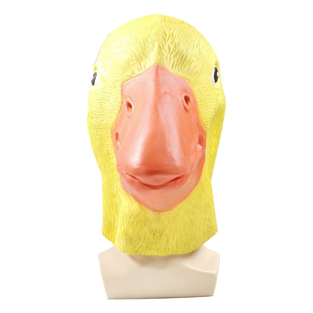 Latex duck mask Little yellow duck dance mask Halloween animal mask goose head cover cosplay props - Random Unicorn