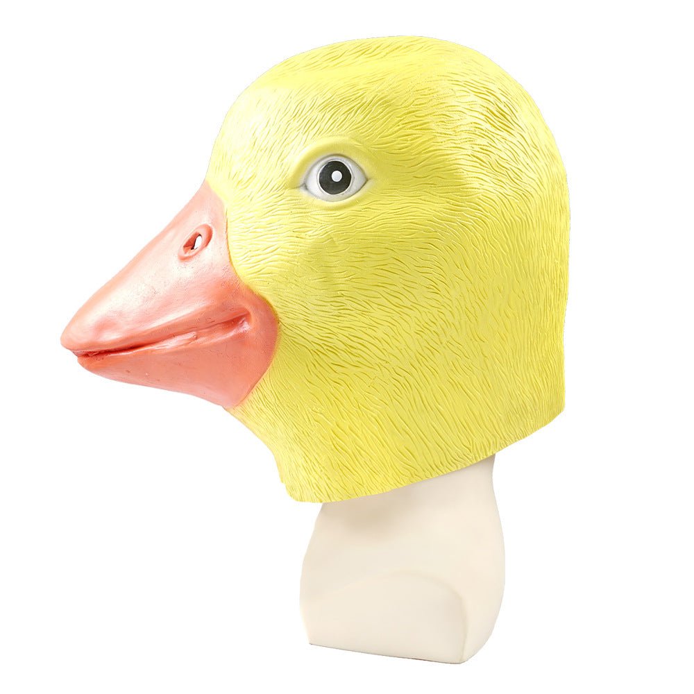 Latex duck mask Little yellow duck dance mask Halloween animal mask goose head cover cosplay props - Random Unicorn