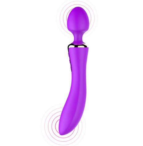 LETEN Dual Vibrators Power Strong Mult Speed Massager Wand Rechargeable Waterproof adult sex toys - Random Unicorn