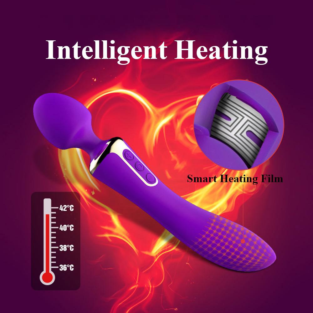 LETEN Dual Vibrators Power Strong Mult Speed Massager Wand Rechargeable Waterproof adult sex toys - Random Unicorn