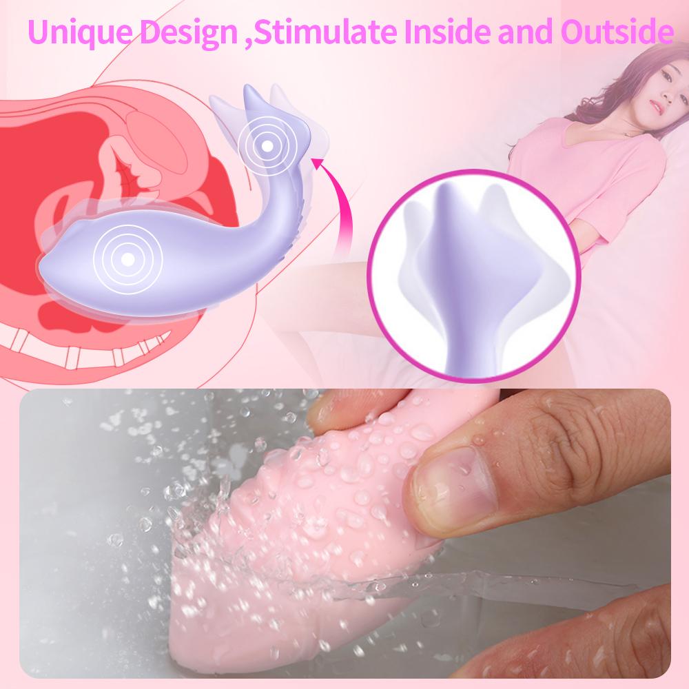 LETEN Silicone Sex Products Multi Mode Wireless Bullet Vibrator Vagina Exercise Globules Sex Toys - Random Unicorn