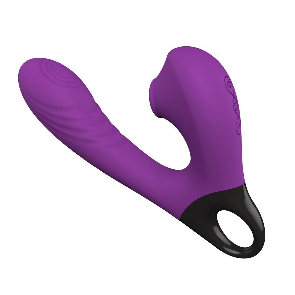 New 10 Frequency Vibration+10 Frequency Flapping+5 Frequency Sucking Masturbation Vibration Massage Stick Couple Sex Toys - Random Unicorn