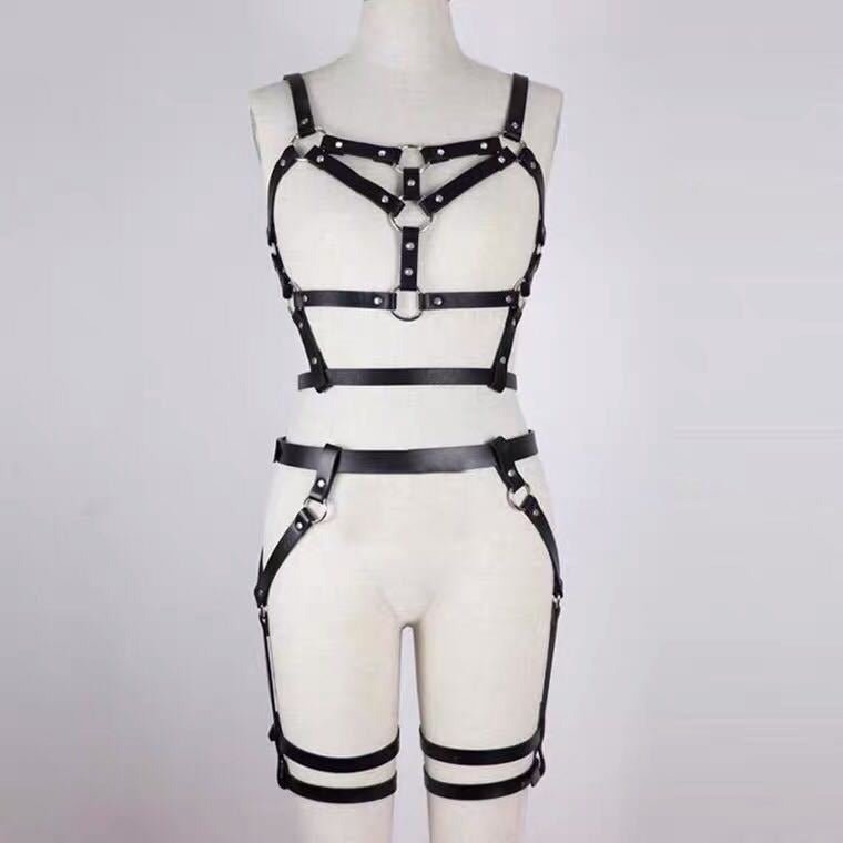 New Erotic Adult Products Leather Clothing Female Bondage Bondage Set PU Leather - Random Unicorn