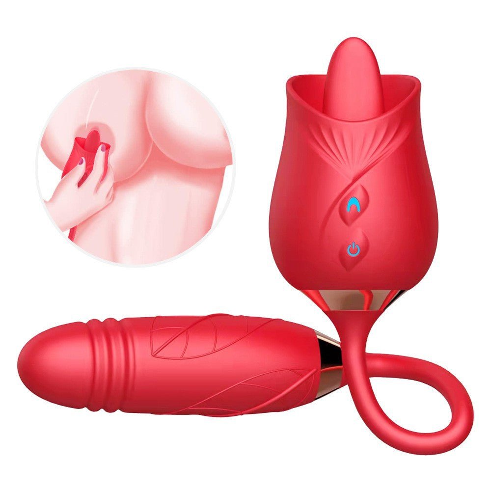 Orena Rose New Product Mantinghua 3 Generations Double-Headed Sucking Vibrating Egg Female Masturbation Sex Toys - Random Unicorn