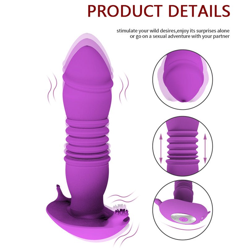 Retractable Female Wear Double Motor a Generation Vibrating Couples Remote Control Sex Jumpers - Random Unicorn