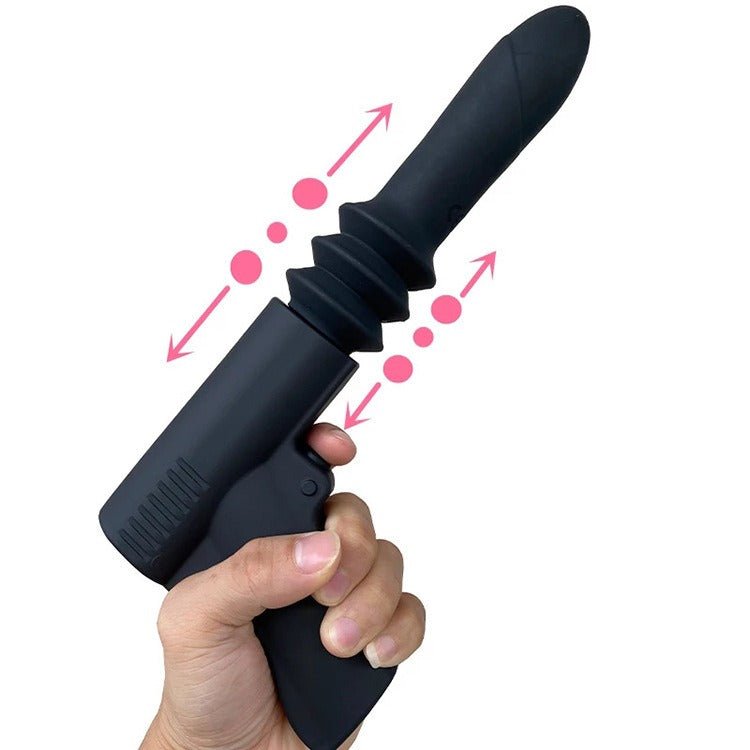 Simulation Phallus Pistol Automatic Retractable Gun Machine AV Massage Vibrator Masturbation Jumping Balls Erotic Supplies - Random Unicorn