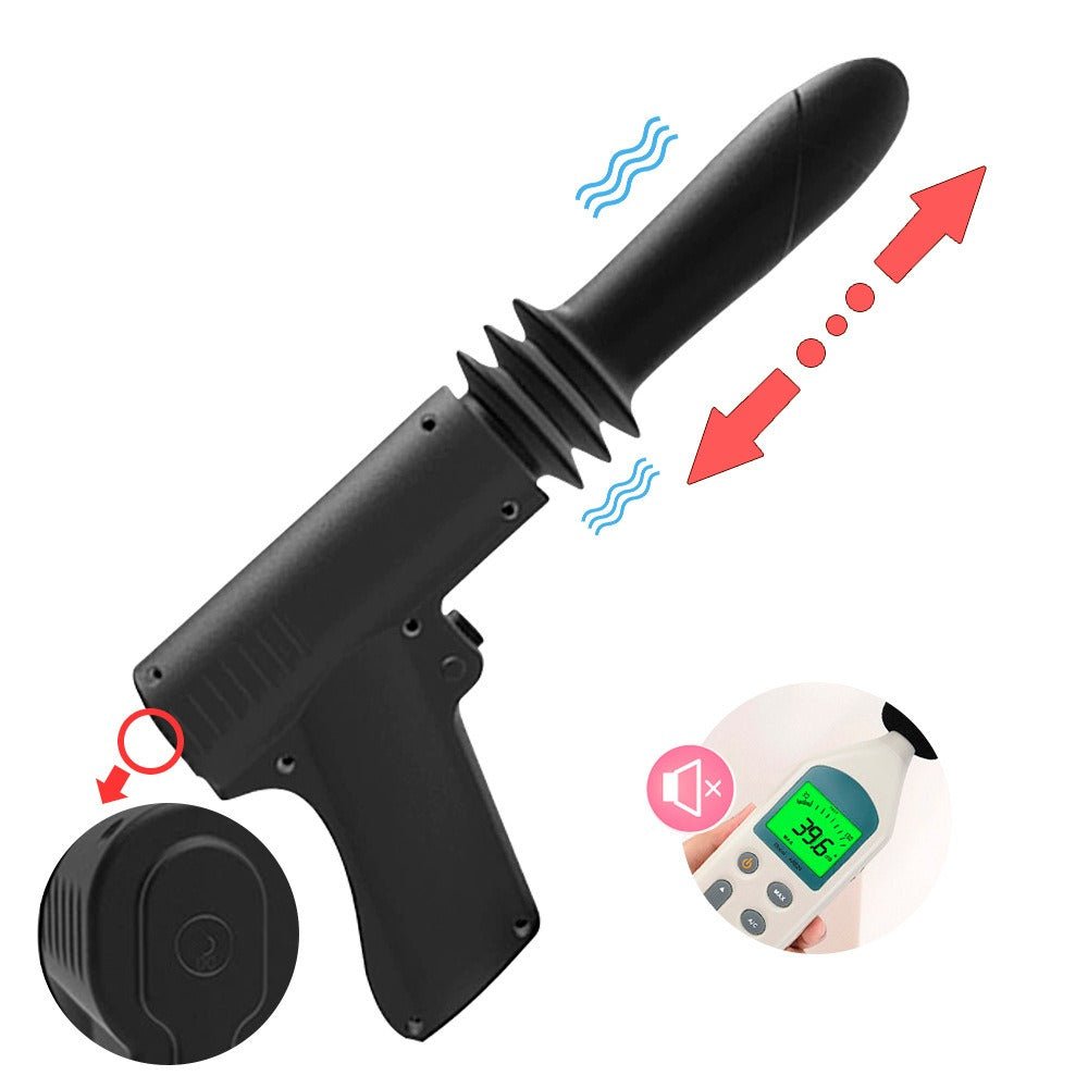 Simulation Phallus Pistol Automatic Retractable Gun Machine AV Massage Vibrator Masturbation Jumping Balls Erotic Supplies - Random Unicorn