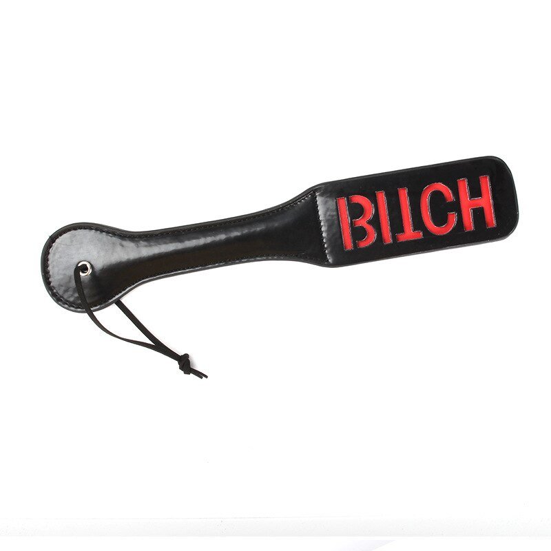 Slave Bitch Slut SM Flog Spank Paddle Beat Submissive Slave BDSM Pink Kinky Fetish Whip Sluts Paddles Adult Sex Toys - Random Unicorn