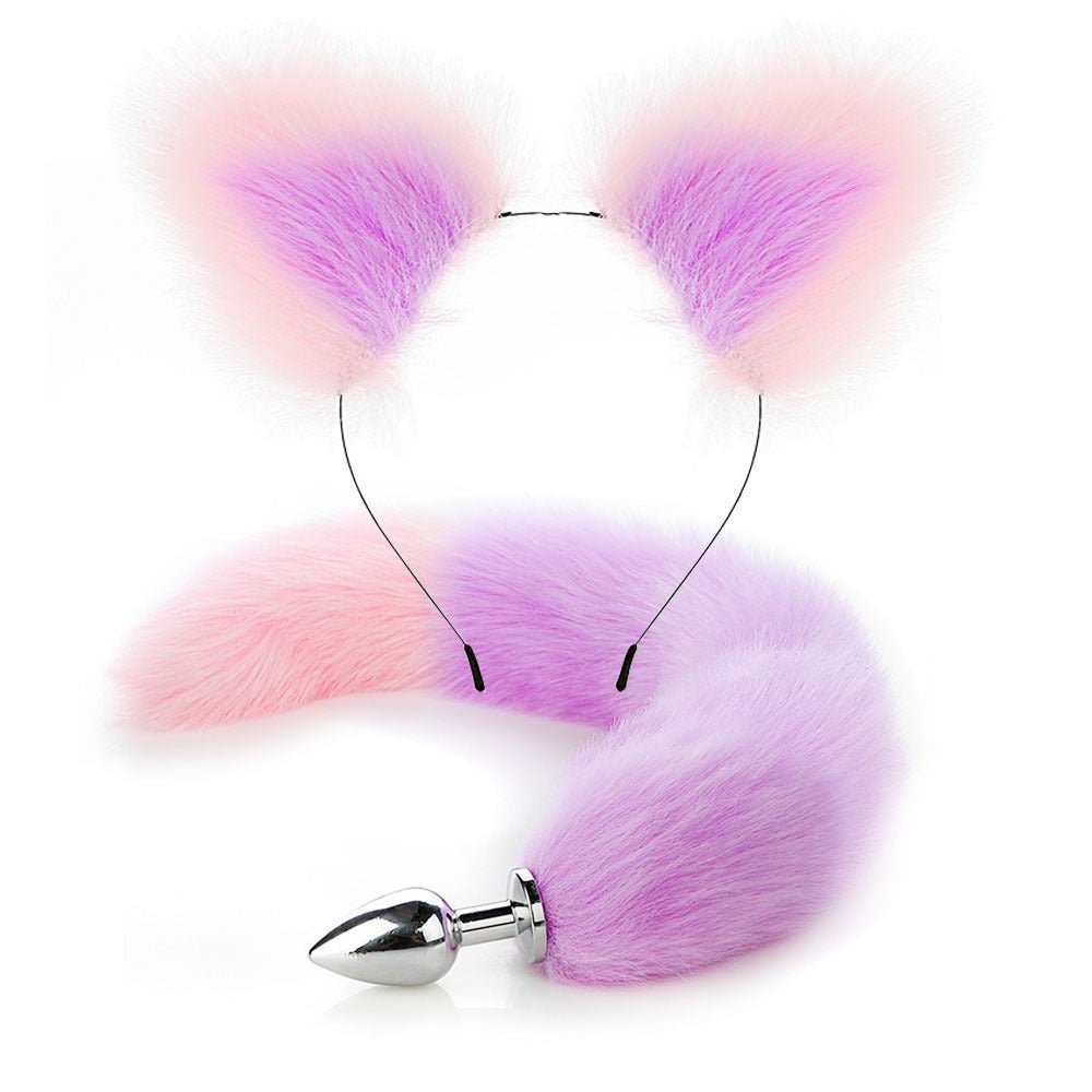 SM Erotic Fox Tail Anal Plug Metal Posterior Plug Adult Products Toys Artificial Tail Set Play - Random Unicorn