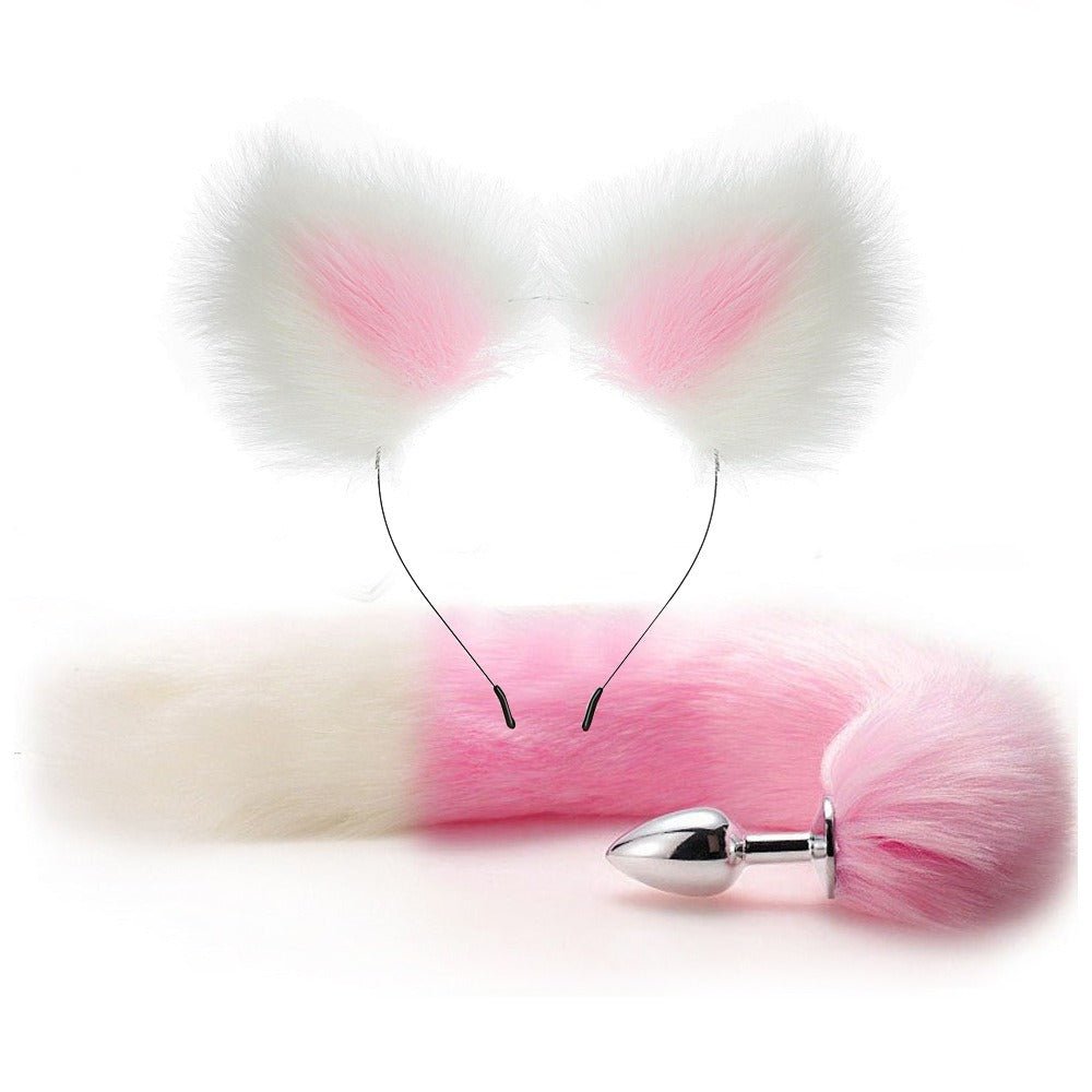 SM Erotic Fox Tail Anal Plug Metal Posterior Plug Adult Products Toys Artificial Tail Set Play - Random Unicorn