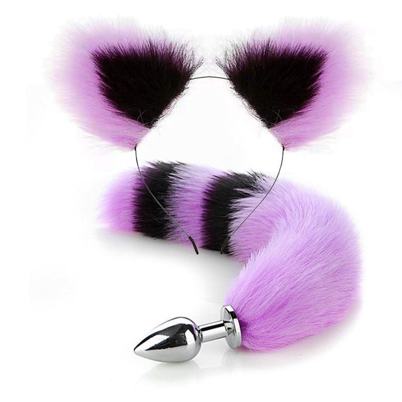 SM Erotic Fox Tail Anal Plug Metal Posterior Plug Adult Products Toys Artificial Tail Set Play - Random Unicorn