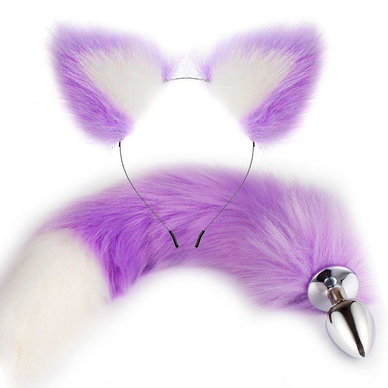 SM Erotic Fox Tail Anal Plug Metal Posterior Plug Adult Products Toys Artificial Tail Set Play - Random Unicorn