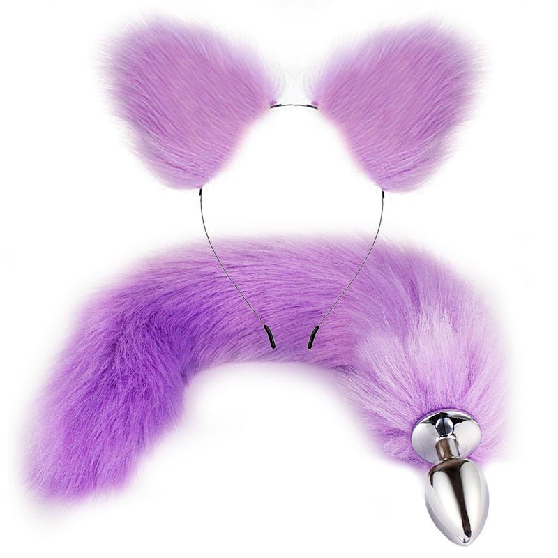 SM Erotic Fox Tail Anal Plug Metal Posterior Plug Adult Products Toys Artificial Tail Set Play - Random Unicorn