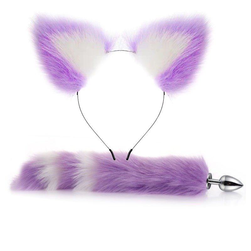 SM Erotic Fox Tail Anal Plug Metal Posterior Plug Adult Products Toys Artificial Tail Set Play - Random Unicorn