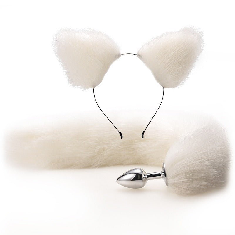 SM Erotic Fox Tail Anal Plug Metal Posterior Plug Adult Products Toys Artificial Tail Set Play - Random Unicorn