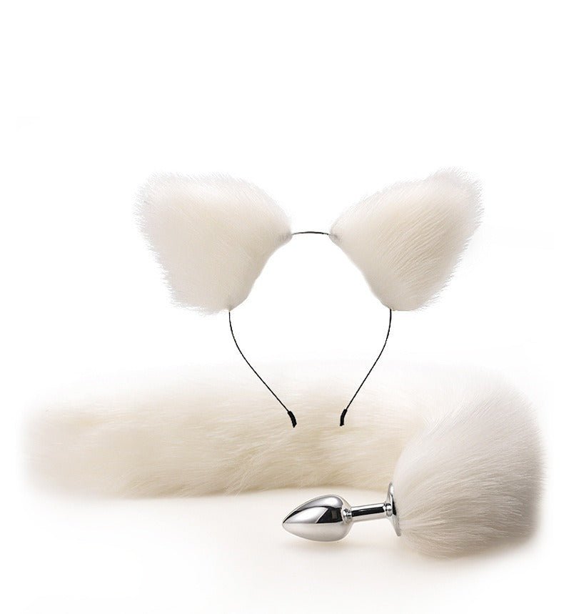 SM Erotic Fox Tail Anal Plug Metal Posterior Plug Adult Products Toys Artificial Tail Set Play - Random Unicorn